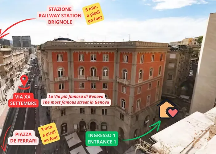 Appartamento Casa Via XX Settembre - La Via Piu Famosa Di Genova